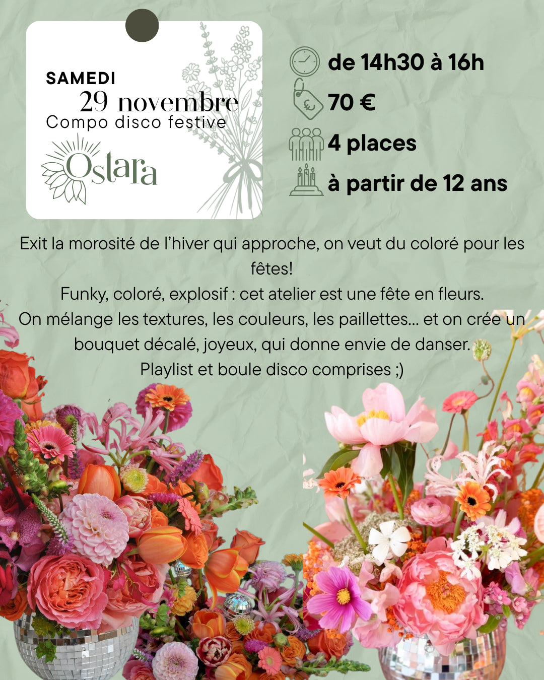 Atelier - compo disco festive - samedi 29 novembre